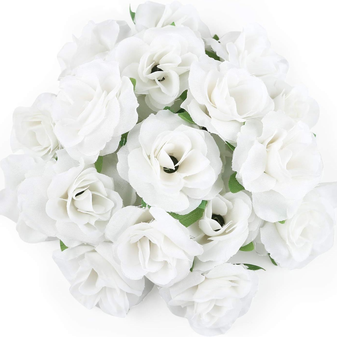 50 flores un paquete de simulación de rosas para regalos de mano decoración pequeña rosa pectoral tocado de boda boda ramo de flores