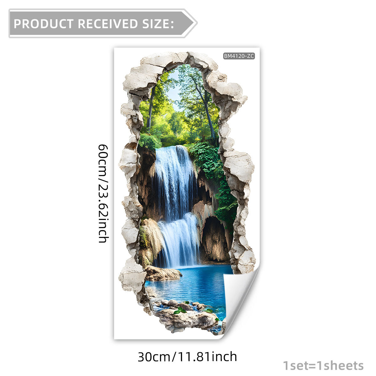 3d landskap väggdekal för vardagsrum och sovrum dekor_voghion.com