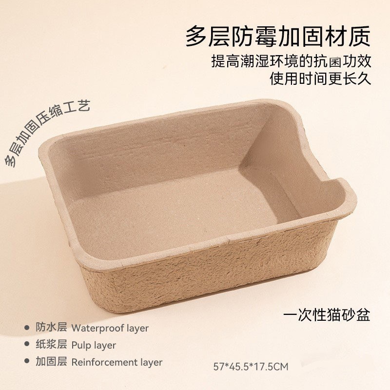 La caja de arena para gatos está completamente cerrada para evitar salpicaduras externas. La caja de arena para gatos Maine abierta gigante de gran tamaño semicerrada