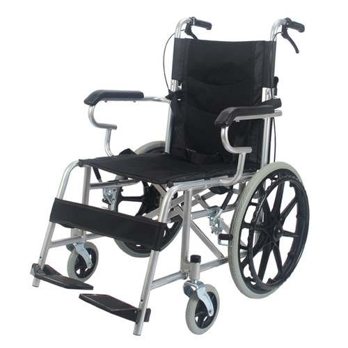 Lightweight foldable wheelchair for elderly people, small portable travel manual mobility scooter for seniors, factory direct sales