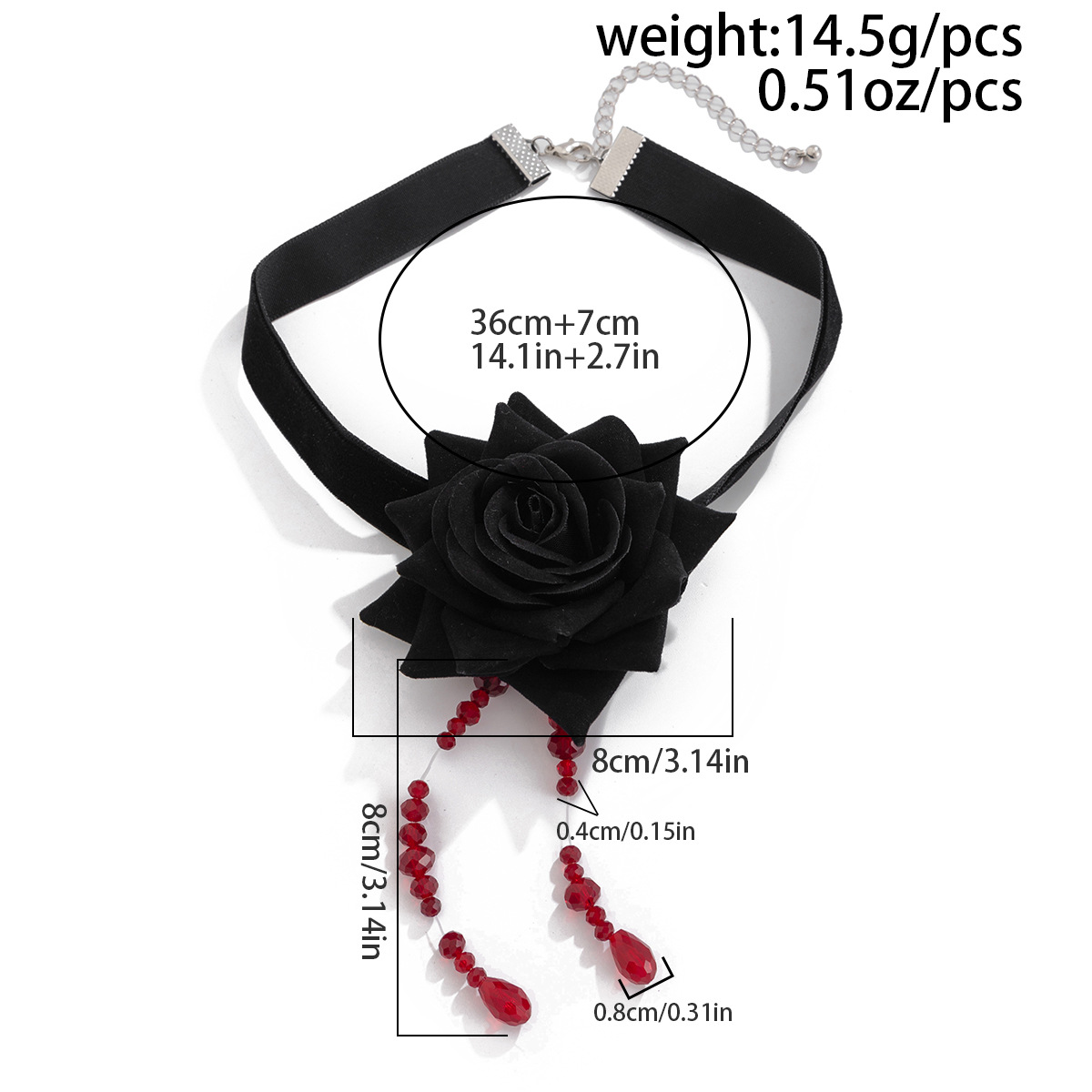 Collier à lanières en velours rose vintage, chaîne de clavicule à franges en cristal de vent foncé_voghion.com