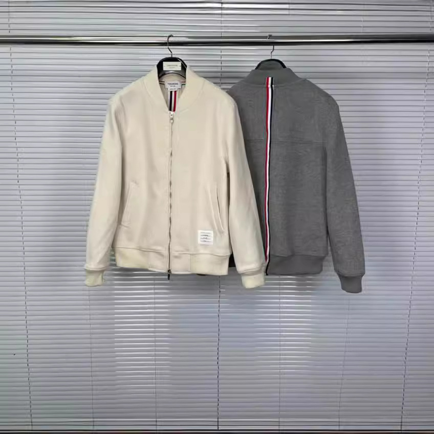 Factory direct sales TB Tom autumn/winter new style wool baseball jacket with back webbing, unisex casual and comfortable coat