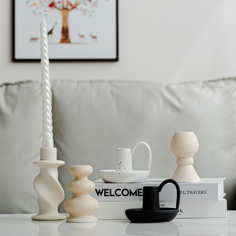 nordic ins ceramic candlestick candlelight dinner props romantic candle holder household dining table table decorations decoration