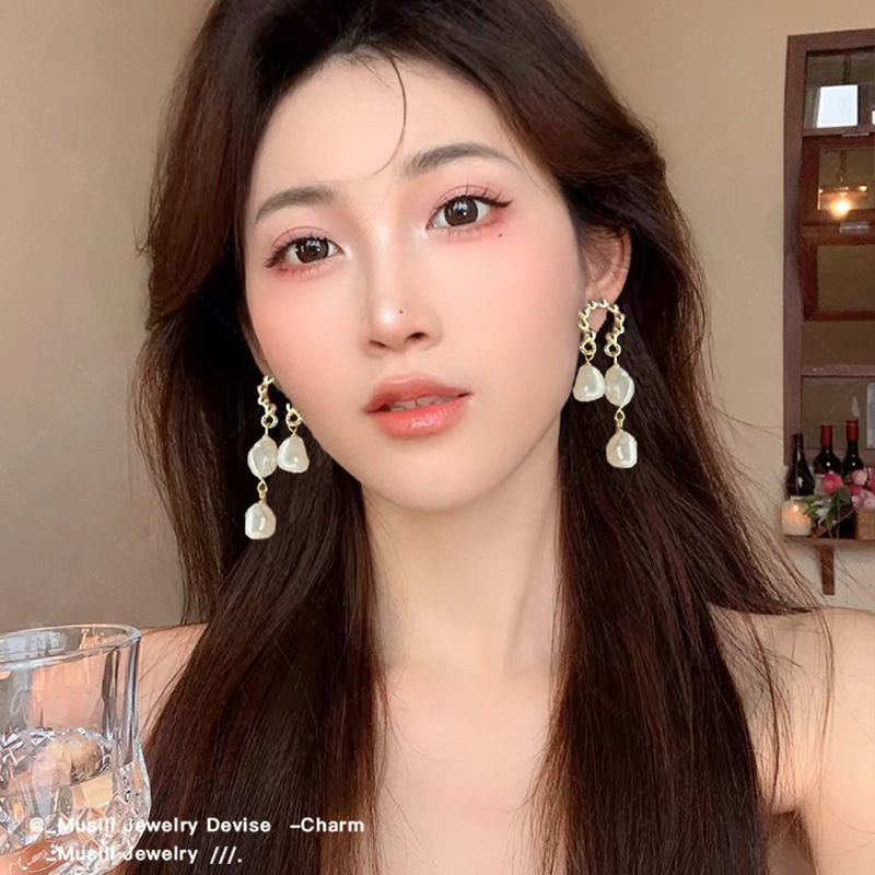 高级感仿珍珠耳夹无耳洞女2025新款爆款耳环小众设计感法式气质饰|undefined