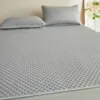Rice grid high-end gray [cool ice bean mat]