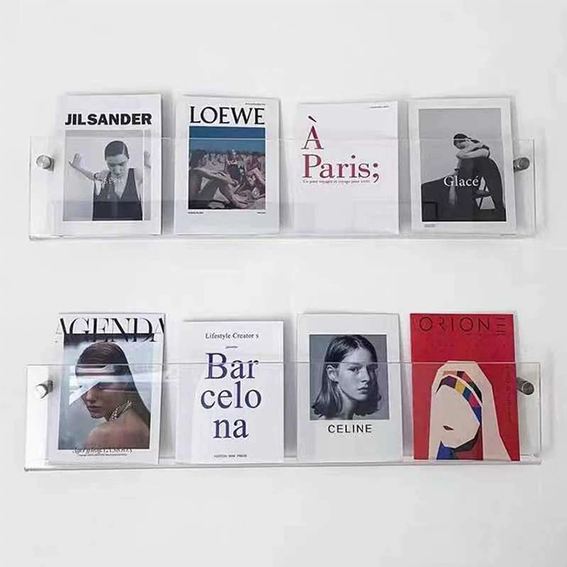 Acrylic magazine, storage system, stand, bookshelf, wholesale