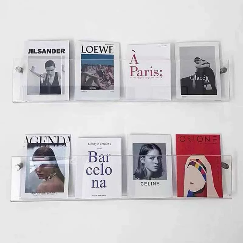 Acrylic magazine, storage system, stand, bookshelf, wholesale