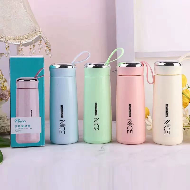 Portable Water Bottle Nice 400 ml, stainless vacuum cup for students — compact, giftable
