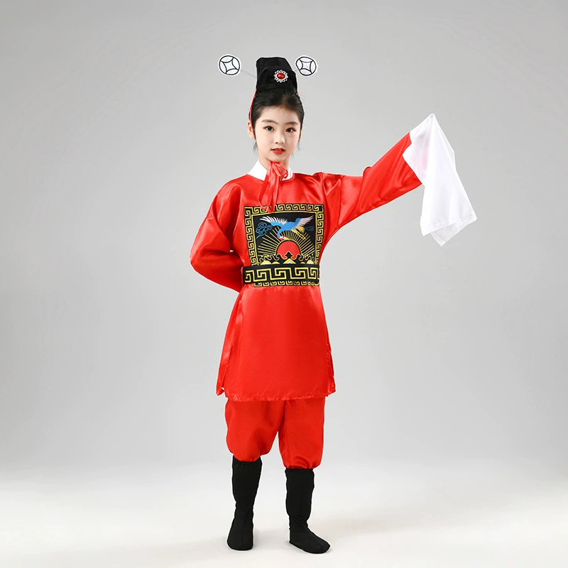 Новогодний детский официальный костюм пекинской оперы с семью классами кунжута, наряд для выступления, костюм клоуна, официальный танцевальный костюм Little Sesame.