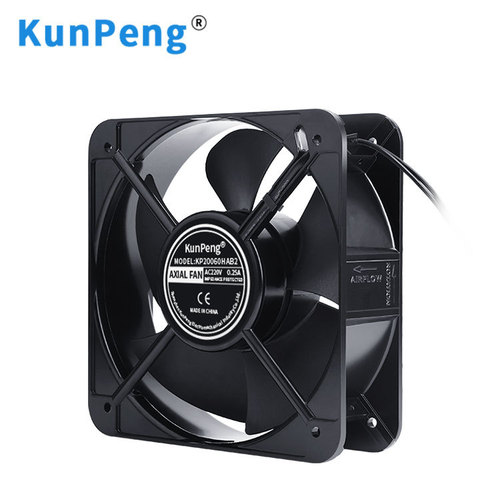 KunPengAC axial flow fan 20CM charging pile cooling fan 220V energy storage converter 20060 fan