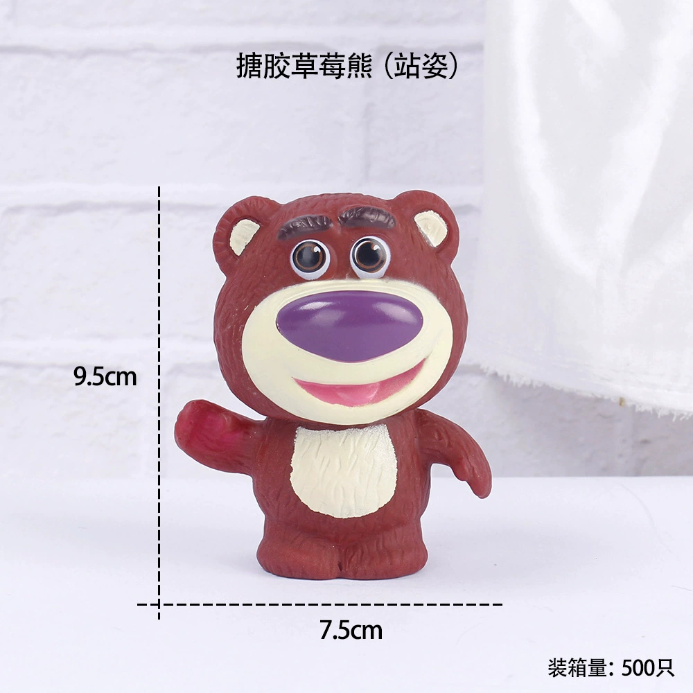 Cartoon strawberry plastic, posture corrector, dessert decorations, doll, internet celebrity