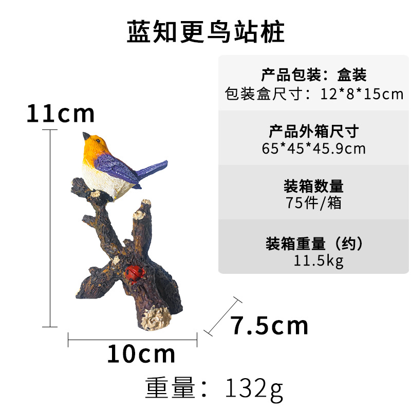 Accesorios de decoración de escritorio de micro paisaje de aves navideñas explosivas, pecera de resina creativa, método antiguo de cultivo de peces, decoración de paisaje