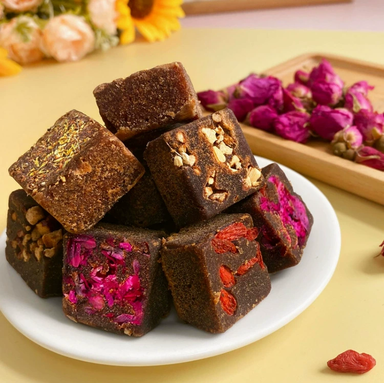 Юньнаньский коричневый сахар ручной работы, имбирный чай со вкусом коричневого сахара, индивидуально упакованный османтус, коричневый сахар, роза, коричневый сахар