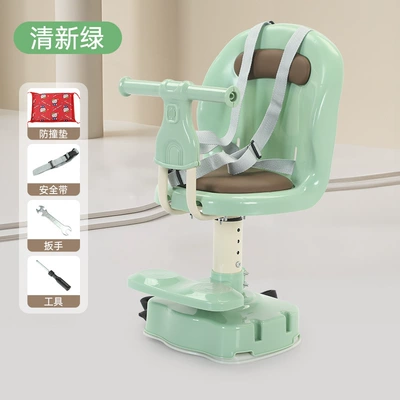 front child seat baby scooter: Motorcycle child seat - green-armrest