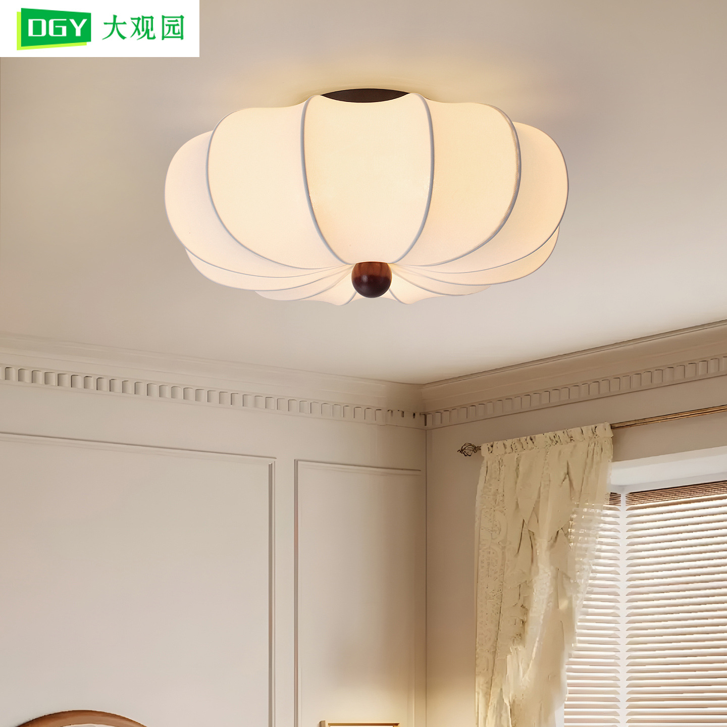 Luz de techo de seda medieval estilo japonés dormitorio comedor retro Zen nuevo estilo chino Zhongshan luz de techo 357L