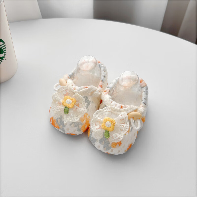 Summer Baby Shoes for Girls 0-1 Infants and Young Children Without Heel Indoor Breathable Mesh Toddler Shoes