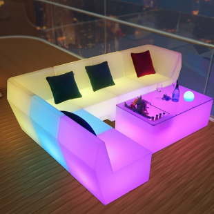 Ktv Luminous Coffee Table Corner Sofa Combination Outdoor Open-Air Bar Table and Chairs Commercial Card Holder Creative Popular Sofa
