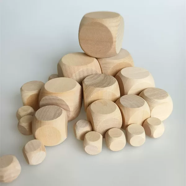 Factory direct wooden blank rounded lotus dice 8-80mm sieve color six-sided color points processing