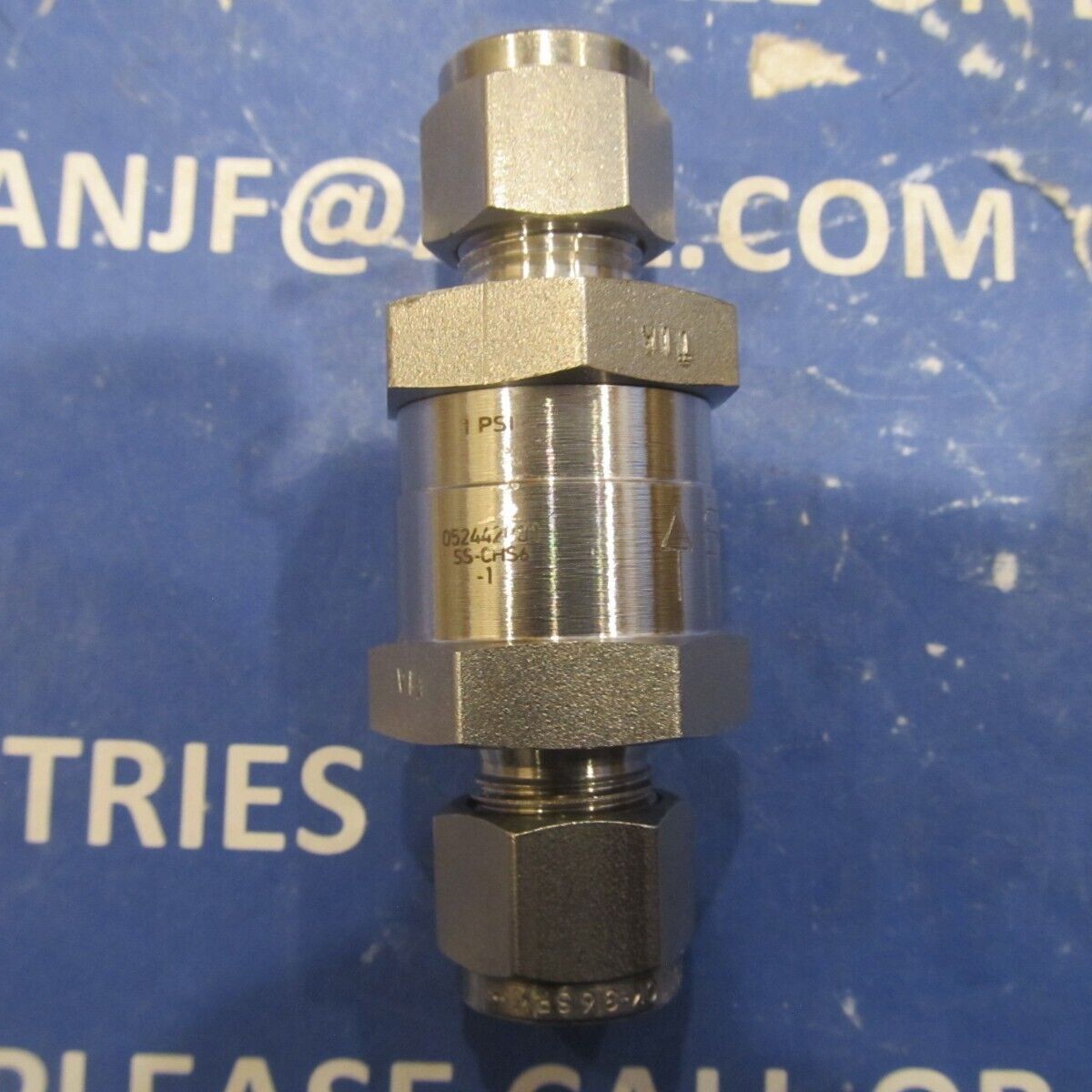 世伟洛克 3/8 英寸 Poppet 止回阀,5 psi,316L,SS-CHS6-5,全新原