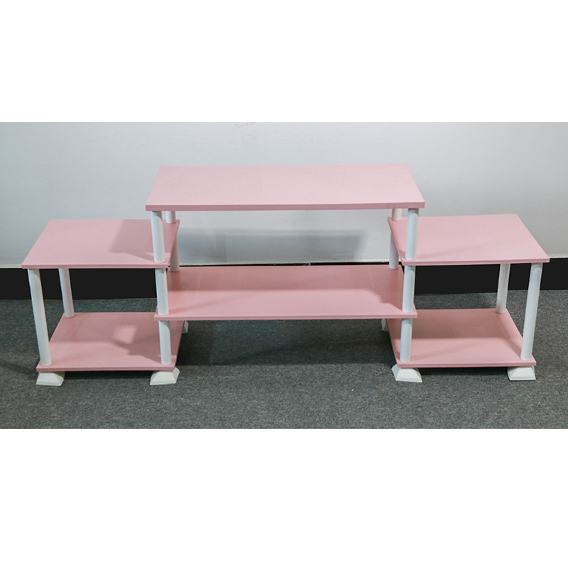 Gabinete de televisión rosa pequeño dormitorio moderno mini simple ahorro de espacio televisión madera maciza