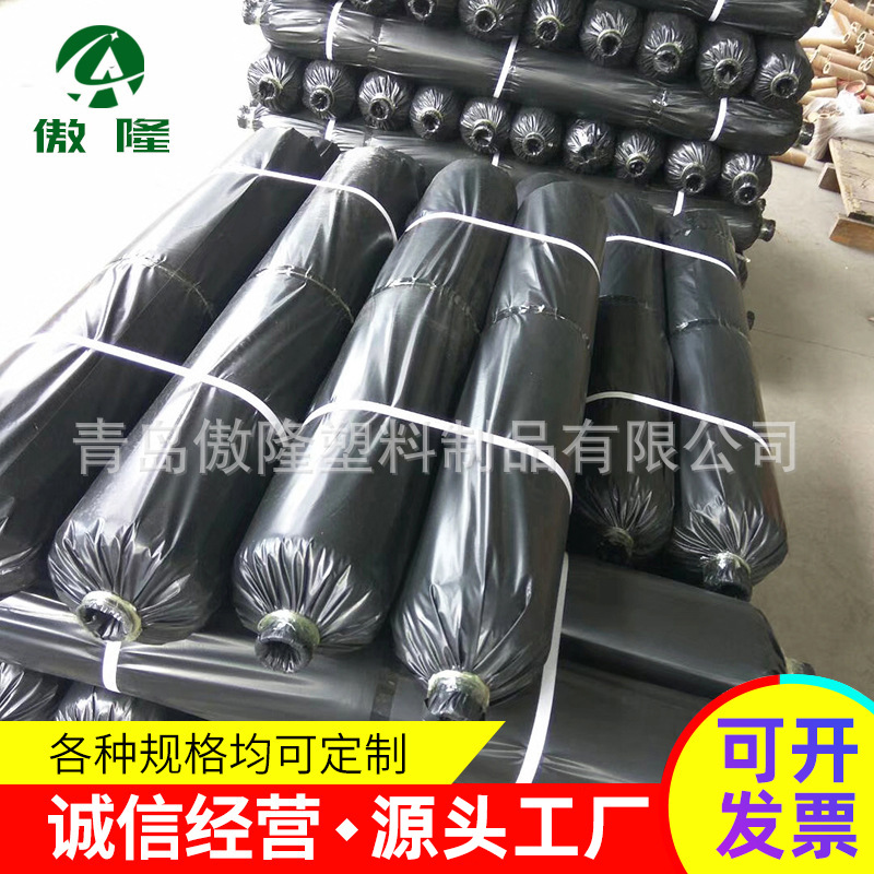 黑色地膜厂家生产LDPE黑色打孔菜园防草卷装袋装农用薄膜地膜批发