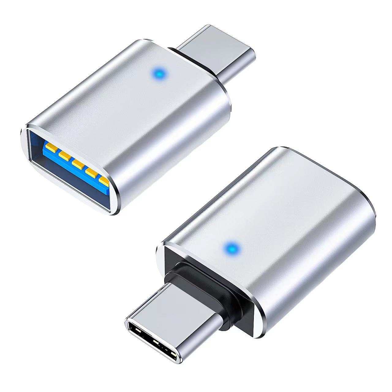 Adaptador OT typ-c a usb3.0 teléfono móvil con lector de tarjetas de luz adaptador de carga del coche accesorios al por mayor