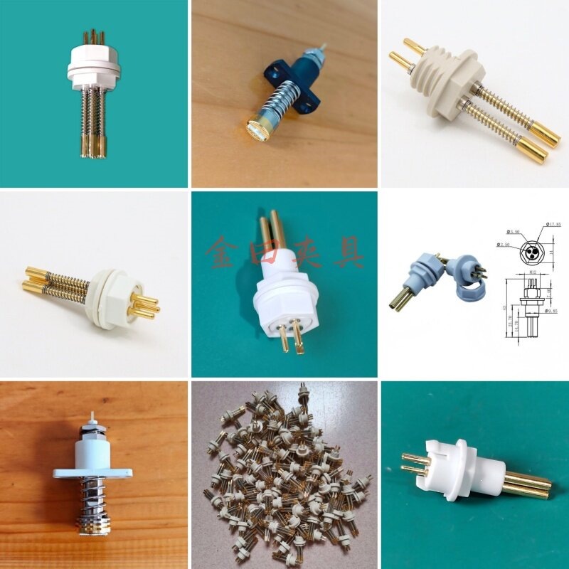锂电池自动化检测夹具，动力电池电芯探针组 60A 100A 120A同心针