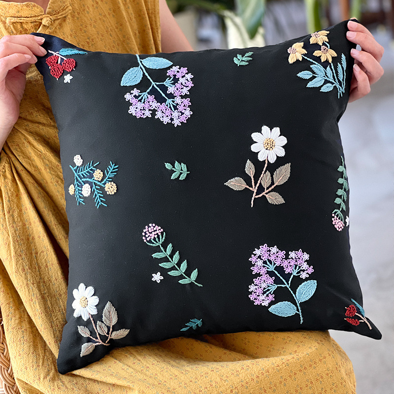 Principios de la primavera nuevo bordado tridimensional hecho a mano DIY material almohada edredón cinta bordado Oficina sofá cojín del coche