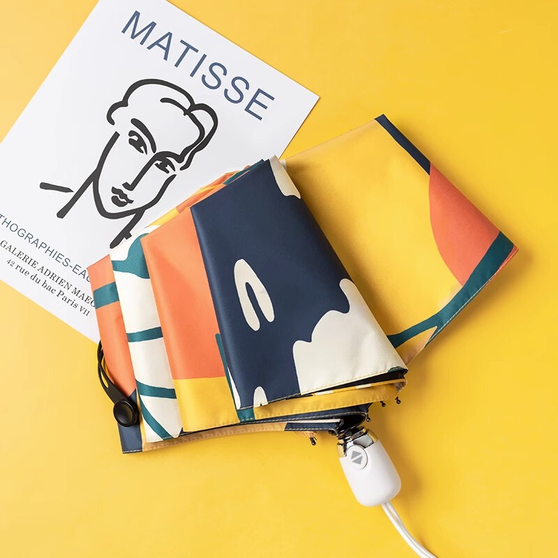 Full-automatic Sunshade Sunny Umbrella Dual-purpose Retro Small Portable Sunscreen UV Protection Women's High-value Sun Umbrella