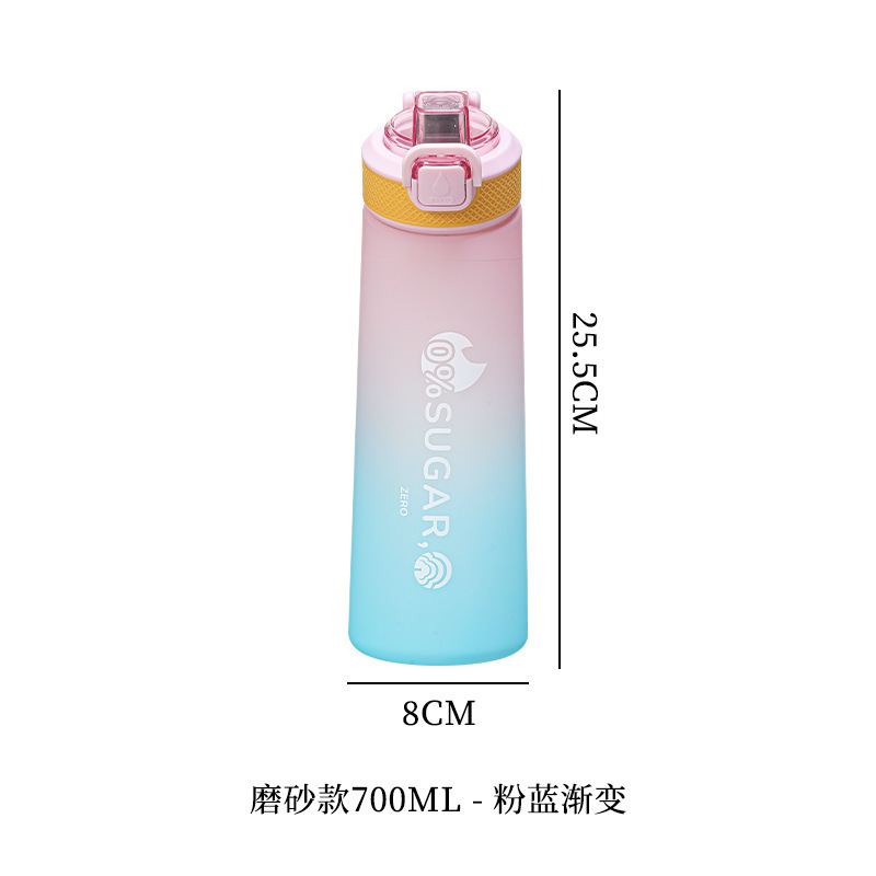 新款玩味环tritan香味杯0糖0卡萃香氛吸管双色渐变塑料水杯神器|undefined