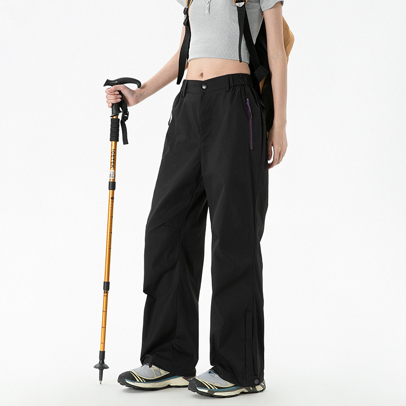 啄木鸟冲锋裤女款夏薄款户外速干登山裤伞兵防晒运动白色工装裤子|undefined