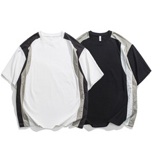 270G重磅户外山系露营机能拼接短袖T恤男宽松半袖体恤潮牌情侣TEE