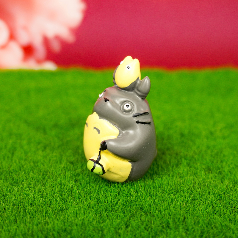 Decoración de paisajismo de estilo explosivo Hayao Miyazaki Totoro Adornos de mesa Acuario hecho a mano