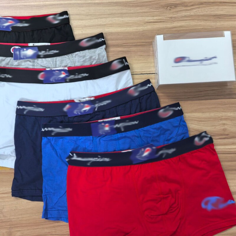 Foreign trade pure cotton men's boxer briefs, sports trendy brand, breathable men's boxer briefs, summer new champion underwear Foreign trade pure cotton men's boxer briefs, sports trendy brand, breathable men's boxer briefs, summer new champion underwear