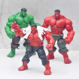 复仇者联盟 无敌浩克绿巨人 红巨人9寸关节可动玩偶人偶手办玩具