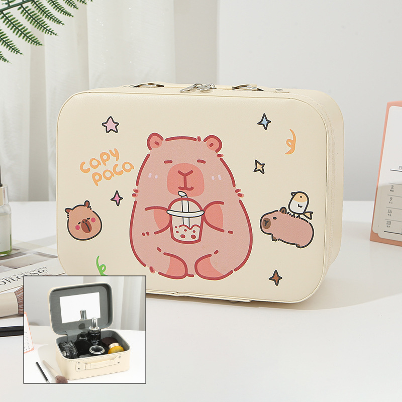 미색 갈색 곰 카피발라 - 대형 거울