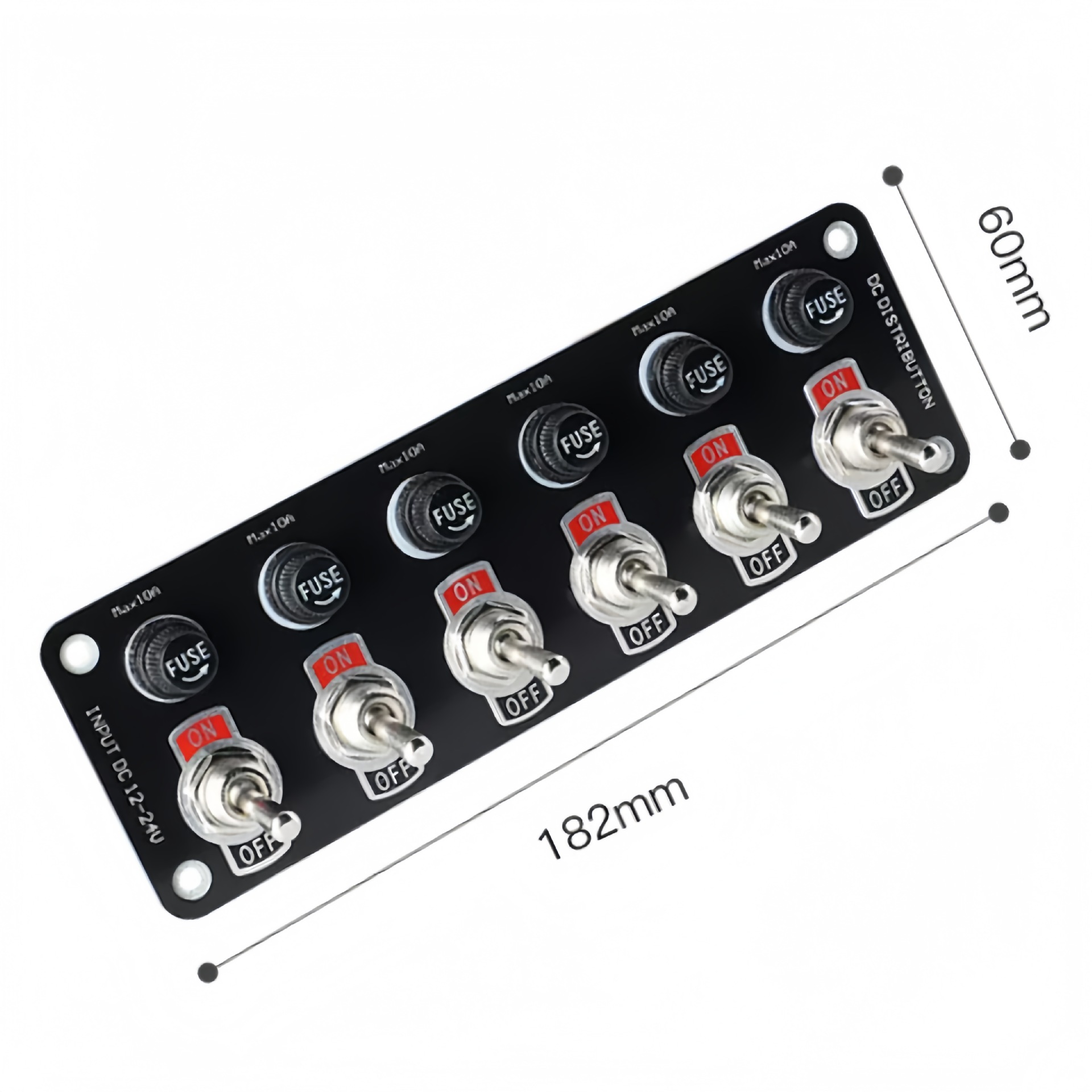 Car, Rv, and Boat Modification 3-Switch Panel Combination 12-24V with 10A Fuse Toggle Control Switch