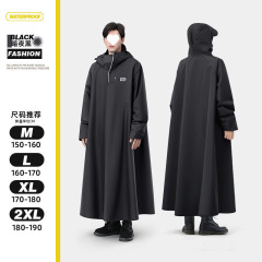 レインコート電動バッテリーカー厚みのあるロング全身防雨ワンピースアウターウェアオートバイライディングポンチョ男性と女性用