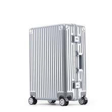 抗压耐磨铝框拉杆行李箱一件代发万向轮拉杆箱方锁男女20-24-26寸