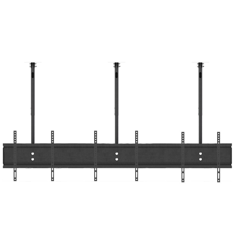 多屏双屏电视吊架天花板可伸缩电视支架悬空奶茶广告机支架吊顶架