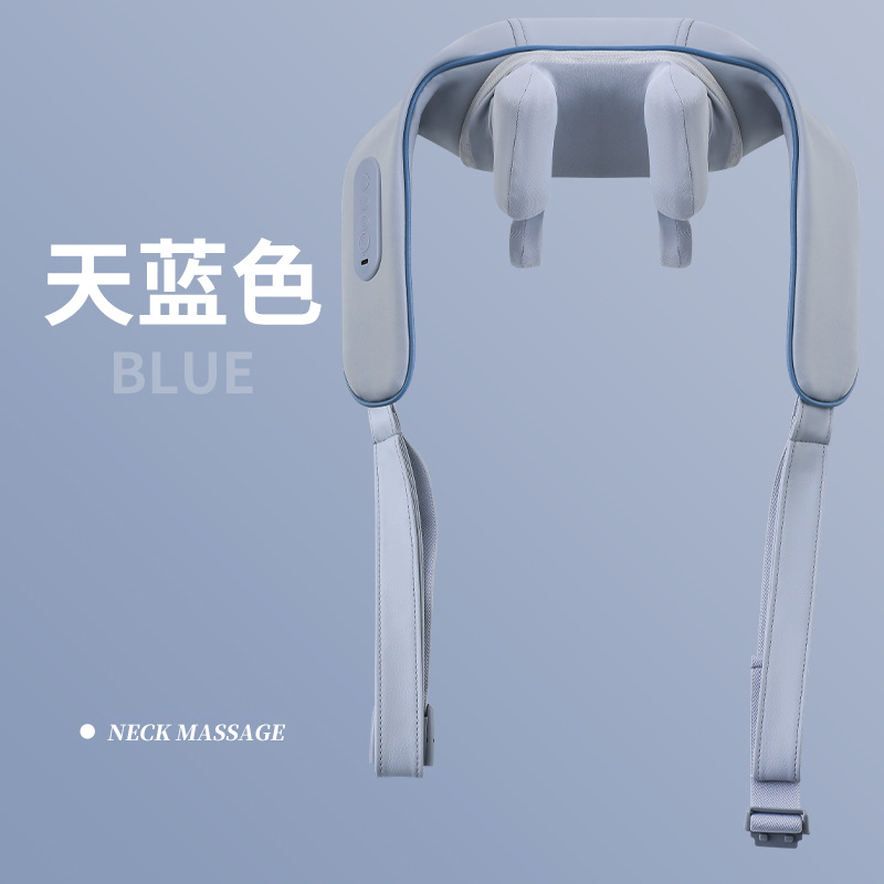 Masajeador de cuello y hombros transfronterizo personalizado, chal de masaje, masajeador eléctrico multifuncional en forma de U para amasar y golpear hombros y espalda.