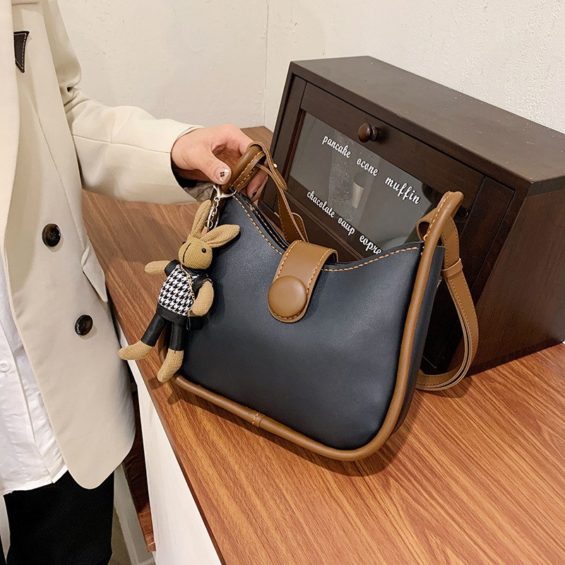 Handmade Diy Crossbody Bag Kit Trendy Color Block Saddle Shoulder Bag_voghion.com
