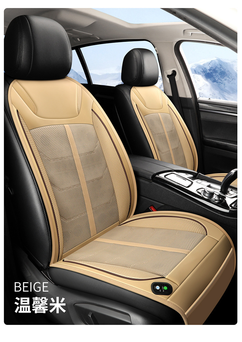 Car air conditioning refrigeration ventilation seat cushion back blowing suction ice silk summer main driving car seat heat insulation mat