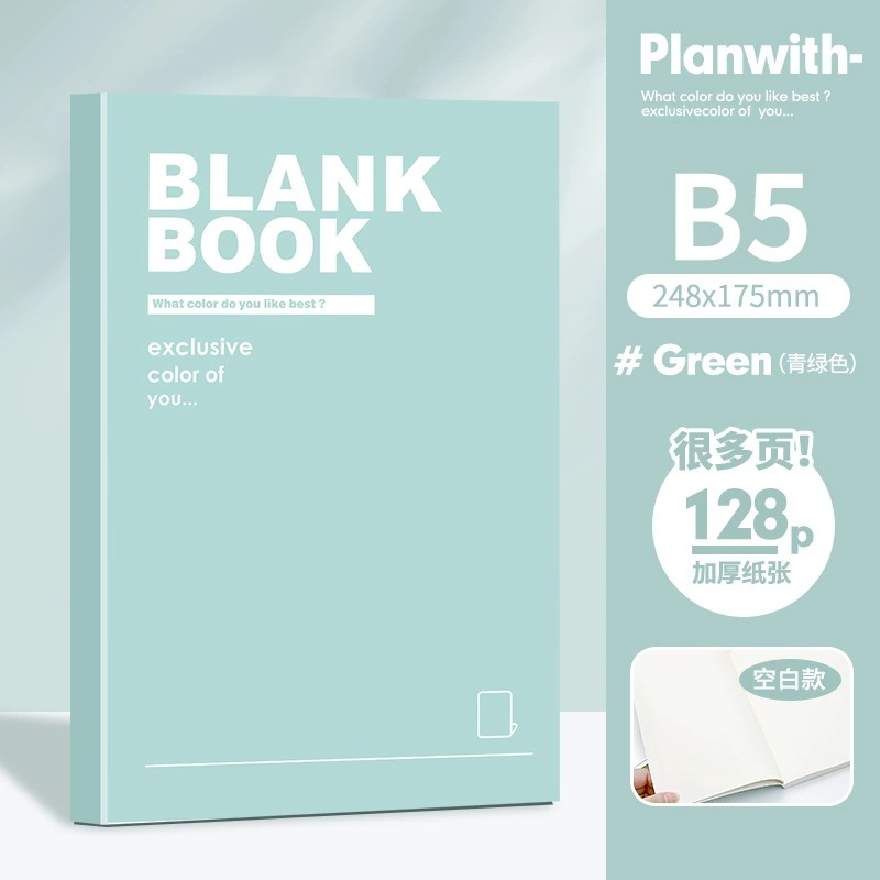 Notebook for Elementary Students, 128 Pages, A5/B5 Options, Thick Paper, Pastel Covers