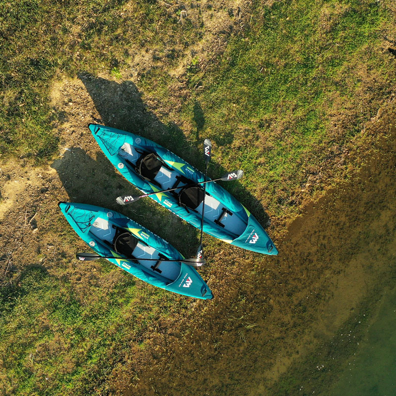 AQUA MARINA Le Rowing Turbulence STEAM Canoe Kayak Single Double Inflatable Boat Rubber Boat Wire Bottom