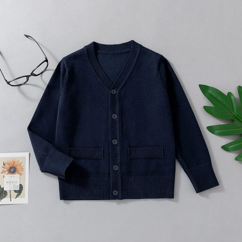 Uniform, long-sleeve, children's jacket, sweater, cardigan, knitted flower boy costume, family style, for teenagers, wholesale