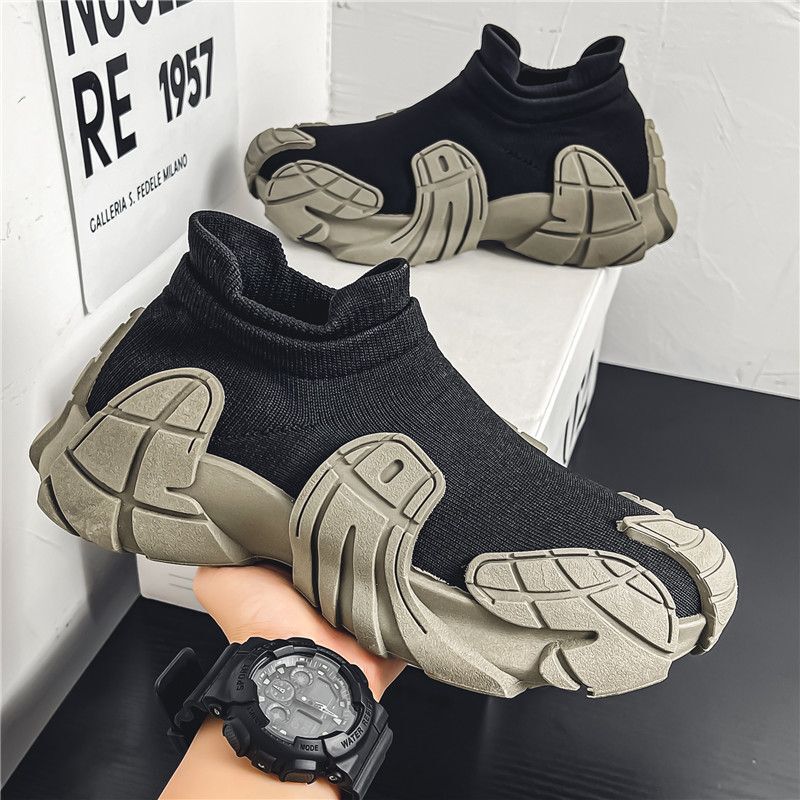 New Men's Shoes Socks Mouth Casual Soft Sole sneaker Cross-border plus size Shoes Breathable Torre Shoes Men's Slip-on