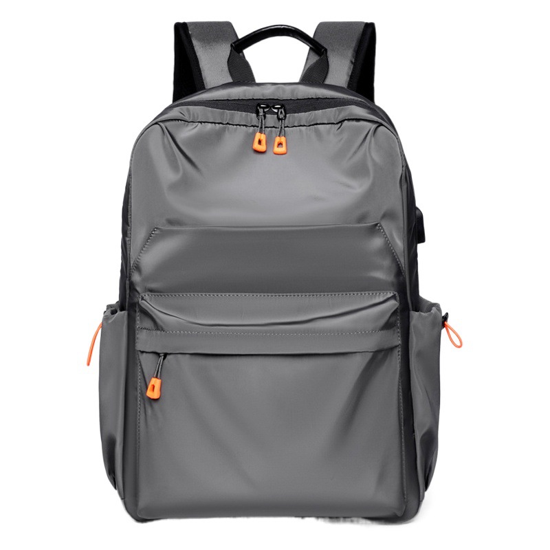 Cross-Border Men's Simple Casual Backpack Business Trip Large Capacity Computer Backpack Trendy Lightweight Student School Bag