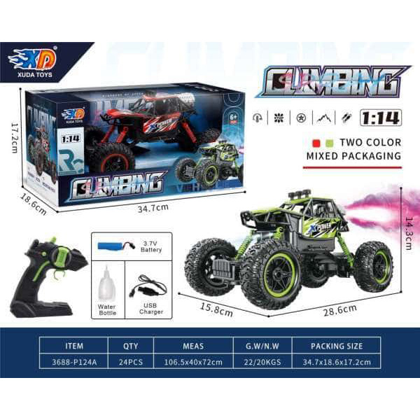 Juguetes transfronterizos controlados remotamente coche de alta velocidad cuatro ruedas todoterreno Bigfoot arena escalada coche coche de carreras para niños al por mayor