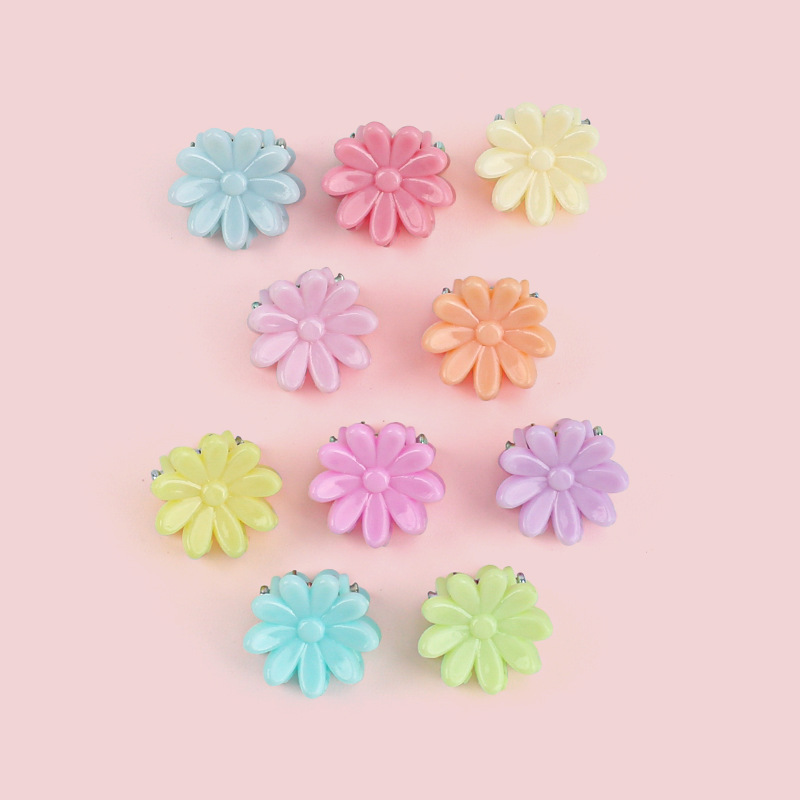 Mini Small Grabber Candy Color Daisy Hairpin Kidsren's Hairpin Cute Princess Head Decoration Small Clip Flower Hairpin